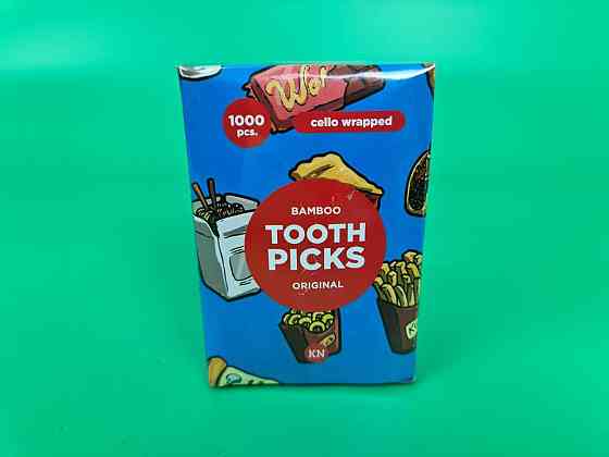 Зубочистка в индивидуальной целофановой упаковке Новинка (1000шт) (1 пачка) Харьков