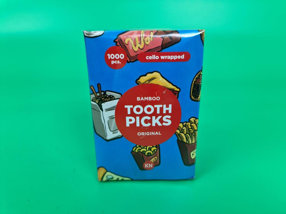 Зубочистка в индивидуальной целофановой упаковке Новинка (1000шт) (1 пачка) Харьков - изображение 1