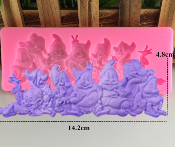 Молд Гномы 142 на 48 мм розовый Киев