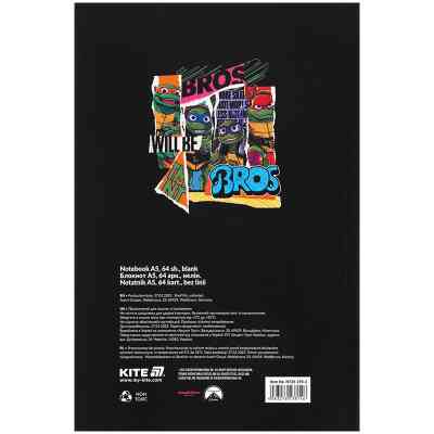 Блокнот Kite А5 Ninja Turtles 2 термобіндер, 64 аркуші, нелінований (NT25-193-2) Вінниця