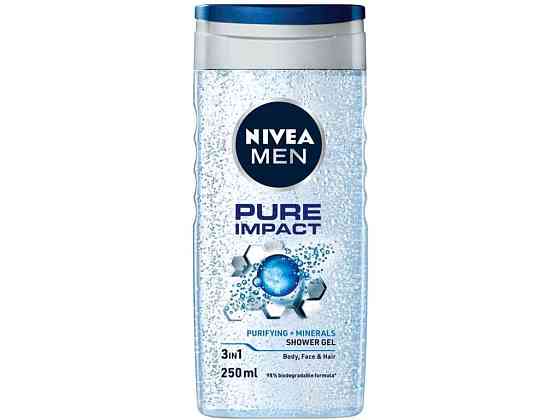 Гель для душу 250мл чол. «URE IMPACT 3в1 ТМ NIVEA Київ