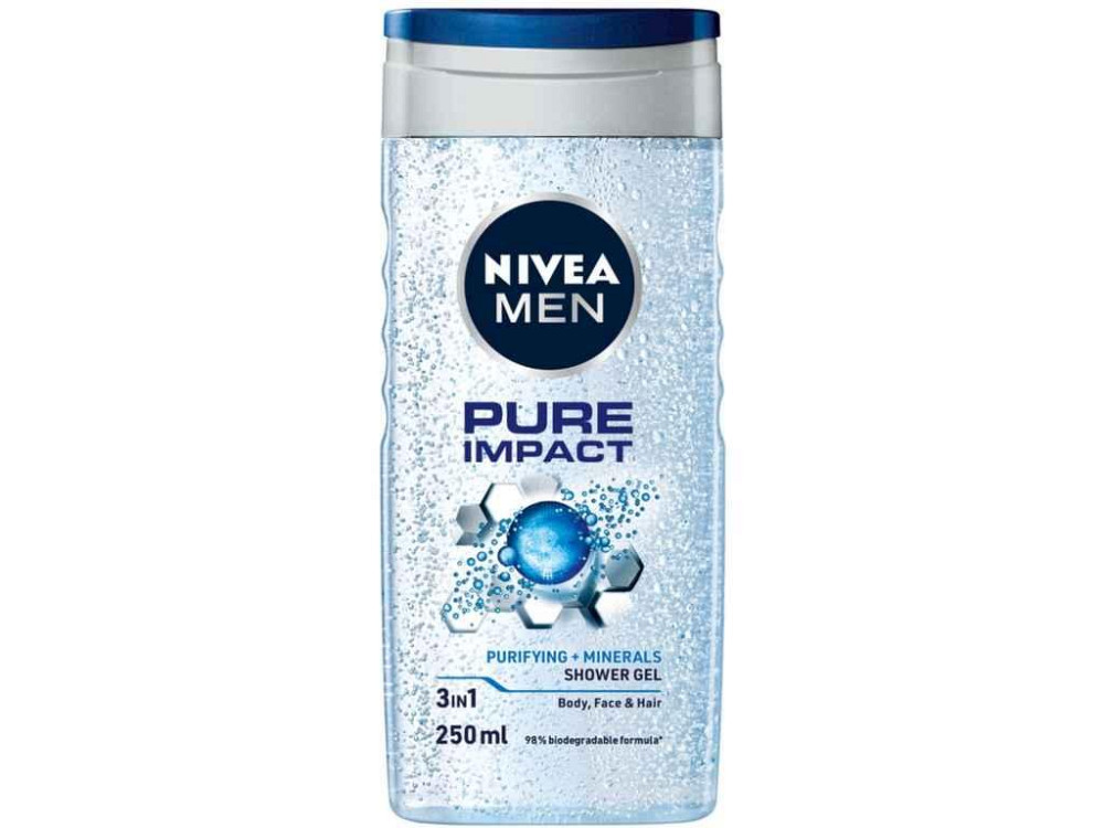 Гель для душу 250мл чол. «URE IMPACT 3в1 ТМ NIVEA Київ - фото 1