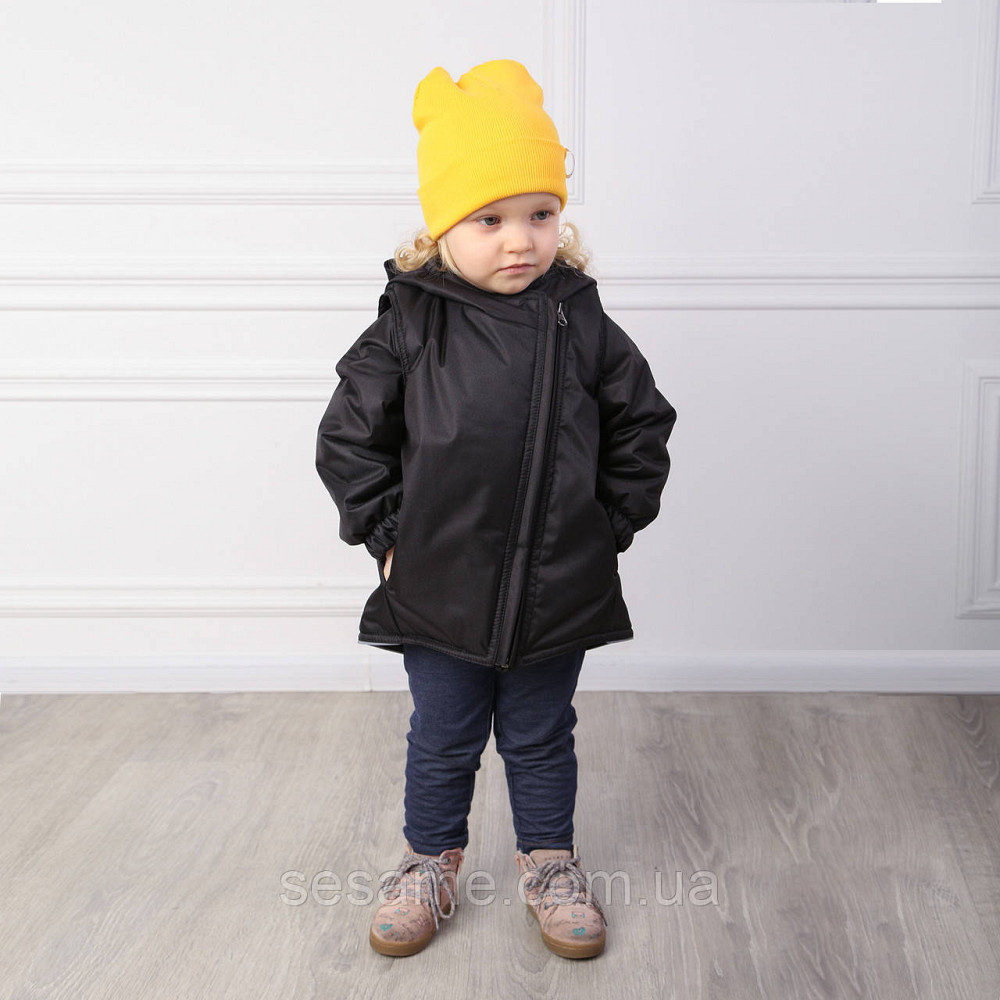 Дитяча Куртка-жилетка 2 в 1 демісезонна Чорна Харків - фото 6