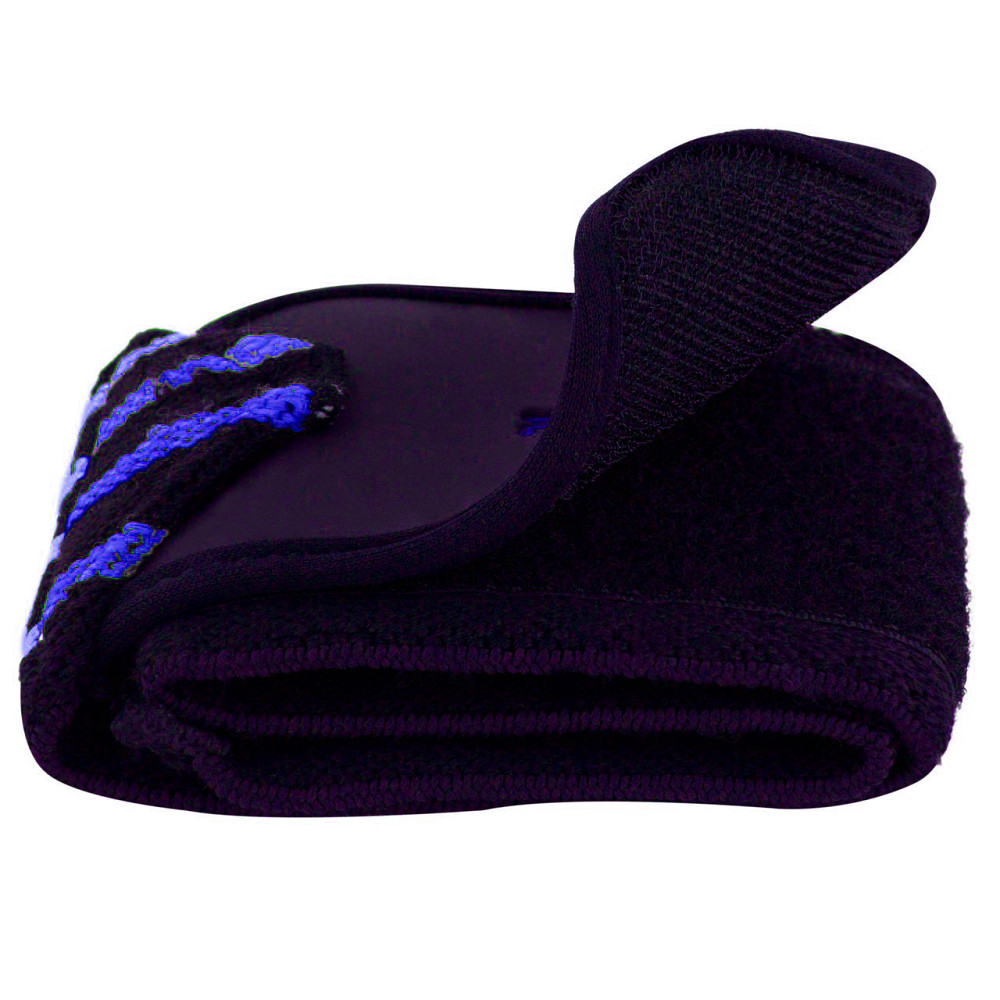 Кистьові бинти PowerPlay 3081 Gym WristT Wraps Чорно-Сині Кам'янське - фото 4