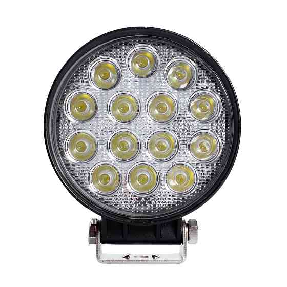 LED кругла фара 42W, 14 ламп, широкий промінь 10/6000K 30V Мукачево