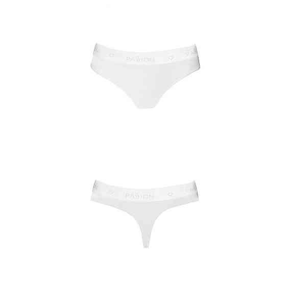 Трусики-бразиліана з бавовни Passion PS005 PANTIES L, white Sex Aura Київ