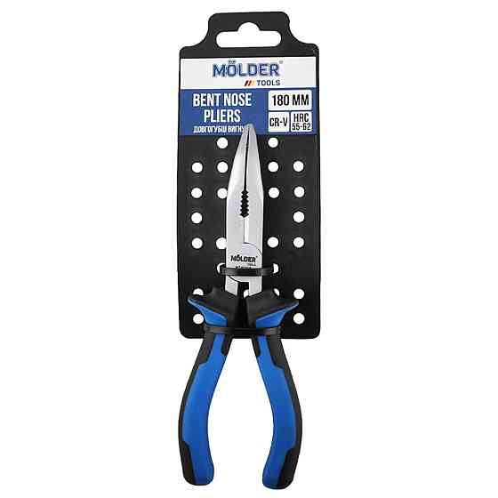 Довгогубці Molder вигнуті Cr-V 180мм, двокомпонентна ручка Киев