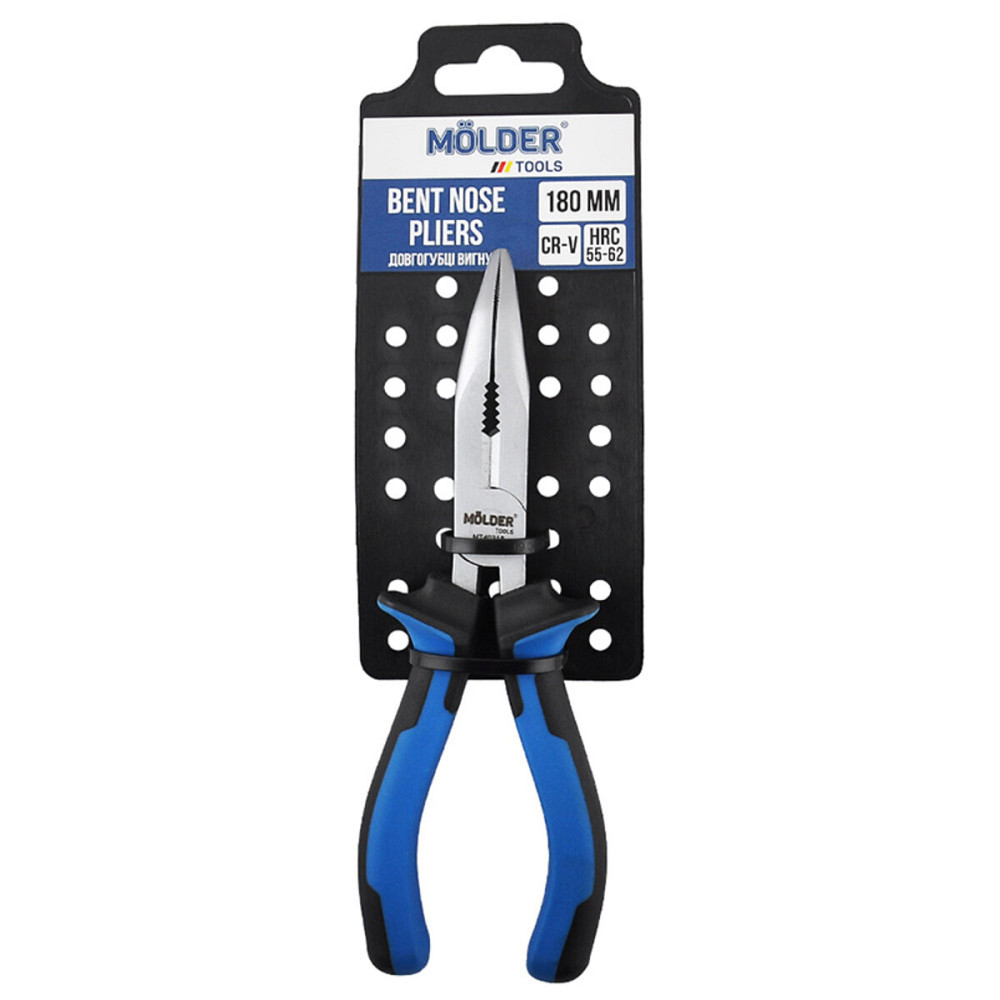 Довгогубці Molder вигнуті Cr-V 180мм, двокомпонентна ручка Киев - изображение 1