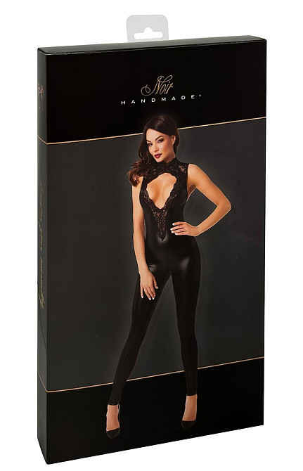 Комбинезон Noir Handmade F342 Powerwetlook and lace overall - 3XL Sex Aura Київ - фото 8