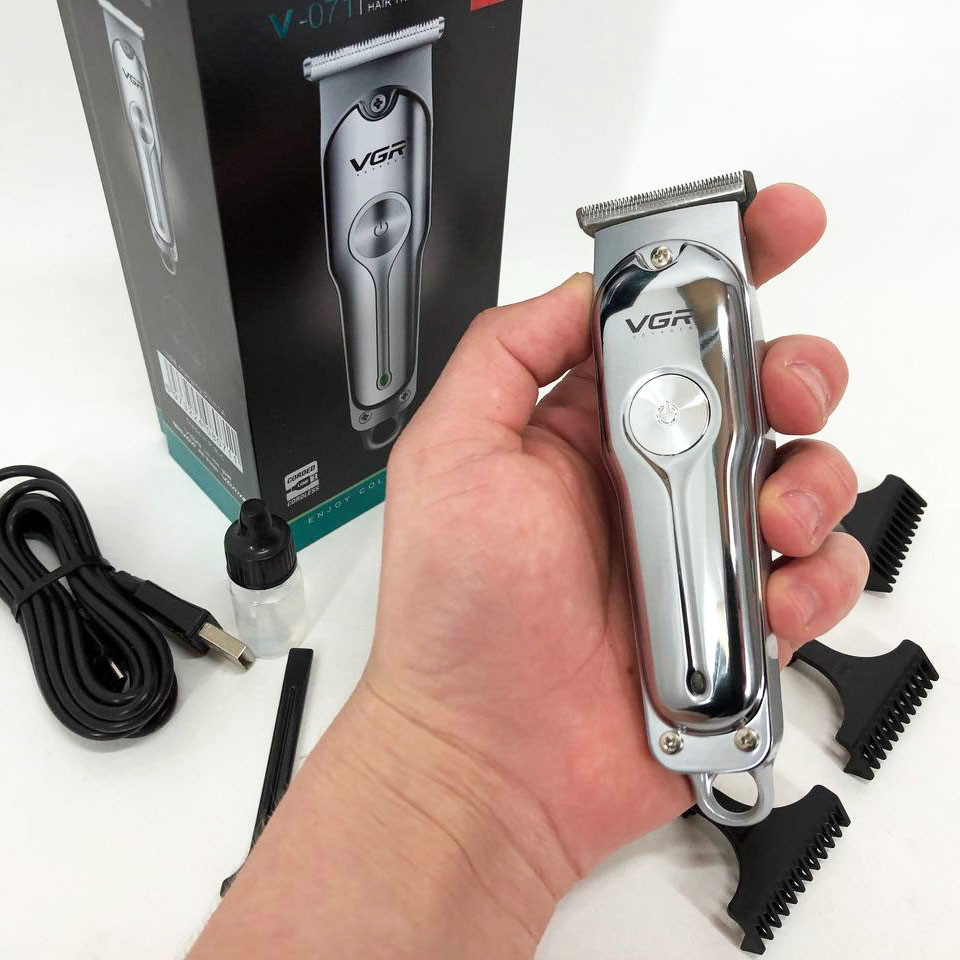 Електрична акумуляторна машинка для стрижки VGR, Професійна машинка для гоління голови HV-27 Львів - фото 5