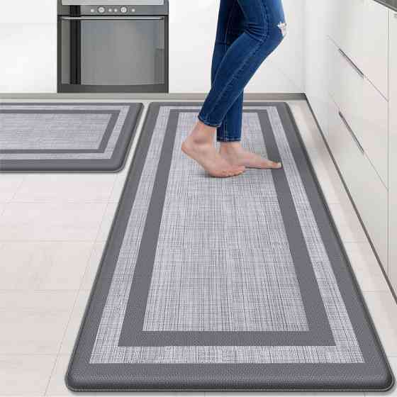 Набор коврики Lovely Svi 2 шт: 44 x74 x1см и 44 x150 x1см Серая окантовка - для кухни, офиса, дома, прихожей Киев