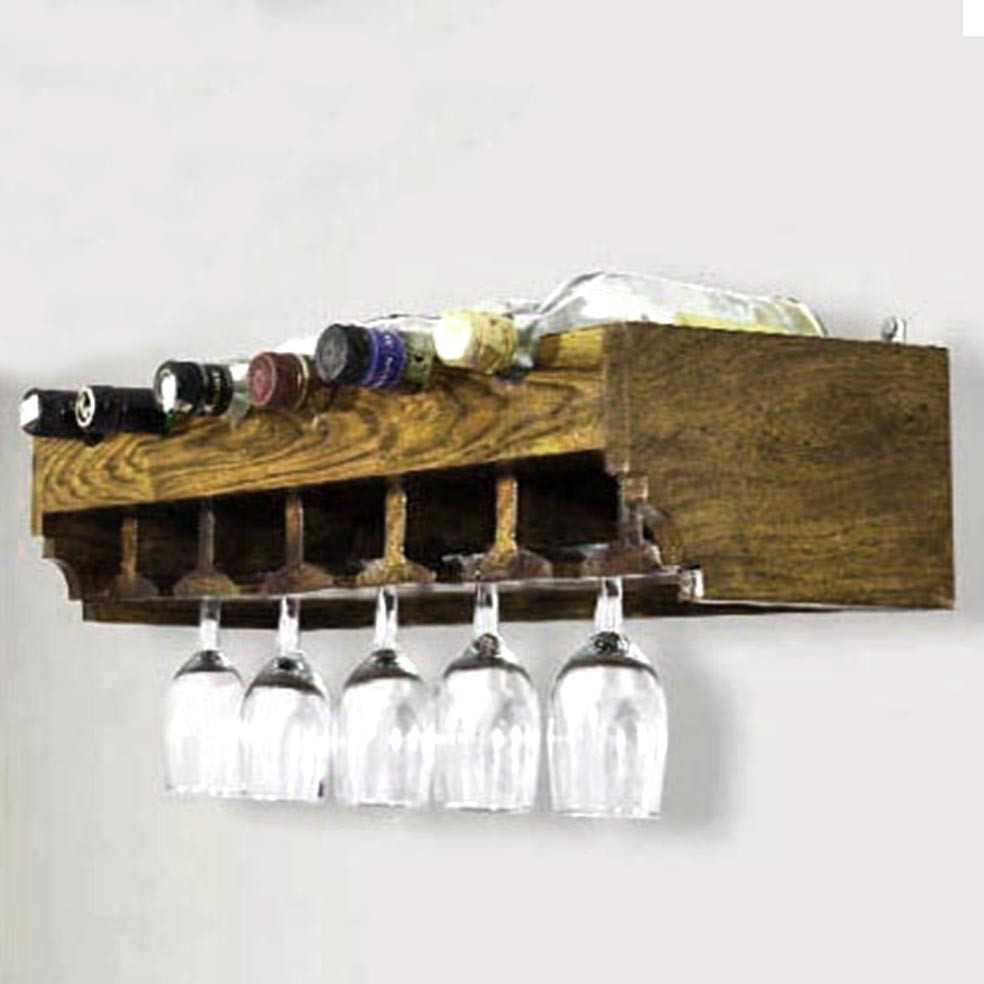 Настенная винная полка 