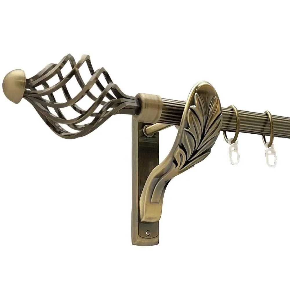 Карниз Orvit Арезо металевий однорядний ретро рифлена труба кільце металеве Антик 25 мм 200 см (00-00016583) Львов - изображение 1