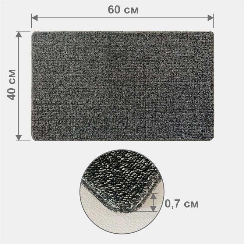Дверной коврик Lovely Svi с петлевой щетиной 45 x 75 для внутреннего и наружного входа - Серый Киев - изображение 2