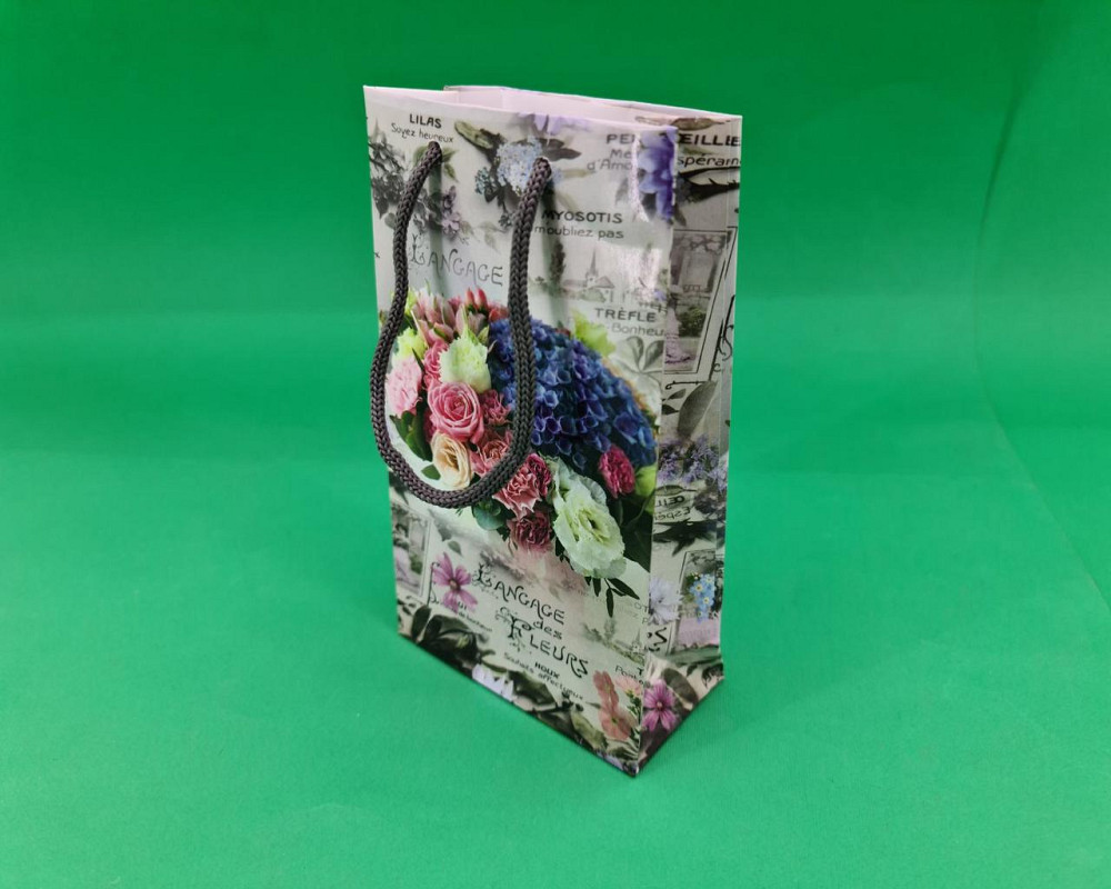 Пакет паперовий подарунковий малий 11/18/5 (арт M021) (12 шт.) Харків - фото 1