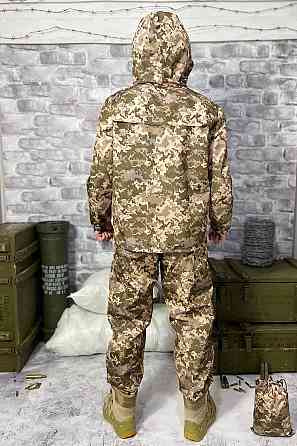 Военный тактический дождевик пиксель , водонепроницаемый маскировочный костюм куртка брюки пиксель Львов