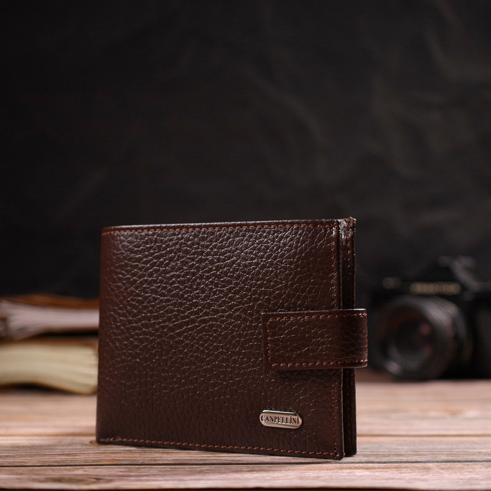 Красивый горизонтальный кошелек для мужчин из натуральной кожи флотар (CANPELLINI) Киев - изображение 2