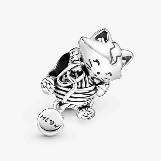 Серебряный шарм Пандора Kitten & Yarn BallMasterSem Киев