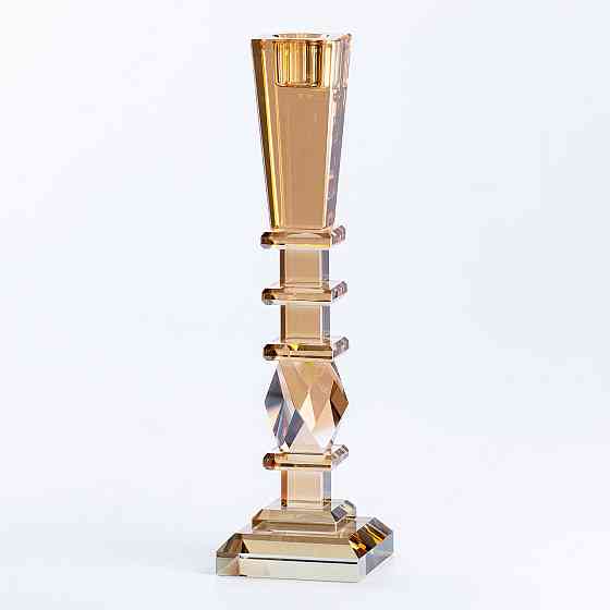 Высокий стеклянный подсвечник 25 см Киев