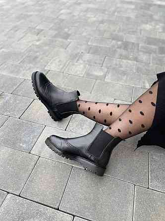 Черевики жіночі AMEDEA чорні натуральна шкіра зима (2790) Коломия