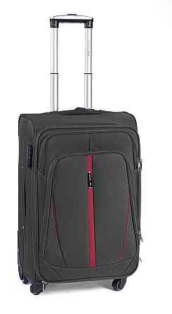 Чемодан тканевый WINGS 1706 малый 55 см 4 колеса серый Киев