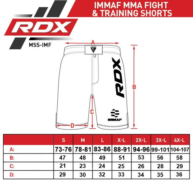 Шорти для MMA RDX MSS-IMF схвалені IMMAF Blue L Каменское - изображение 6