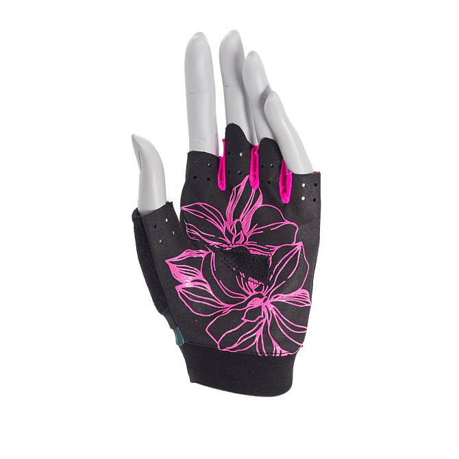 Рукавички для фітнесу MadMax MFG-770 Flower Power Gloves Black/Pink XS Каменское - изображение 3