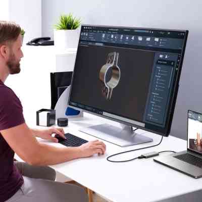 Концентратор J5create USB-C 5-in-1 2xUSB 3.2 10Gbps + 2xUSB-C 10Gbps PD 100W + HDMI 8K gray (JCH453-N) Винница