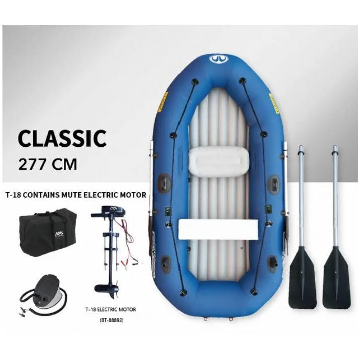 Aqua-Marina Classic BT-88892 надувная гребная лодка + электромотор T18 Trolling Motor Aquamarina Киев - изображение 1