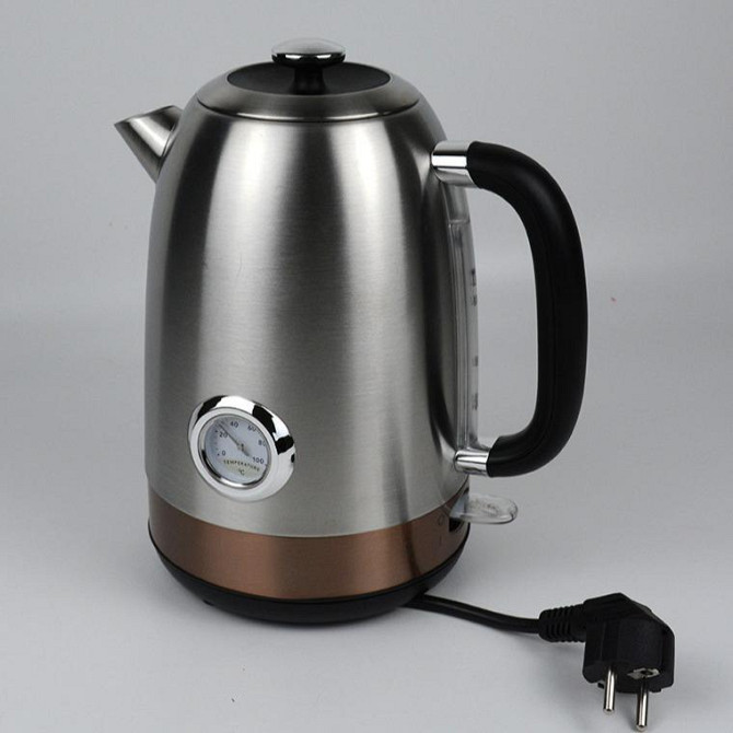 Электрочайник Domotec MS-7849 1.7 л, 2200 Вт, нержавеющая сталь, термометр, автоотключение, стильный Киев - изображение 1