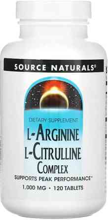 Аргінін цитрулін Source Naturals L-Arginine L-Citrulline 1000 мг 120 таб Київ