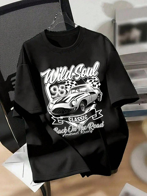 Футболка чоловіча с принтом  42 Чорний 2664090277 Дніпро - фото 1