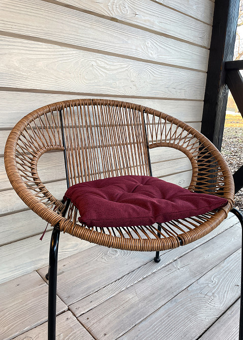 Подушка для стільців (38x38х5 см) Decorator Мальмо колір бордовий 84-102 Київ - фото 4