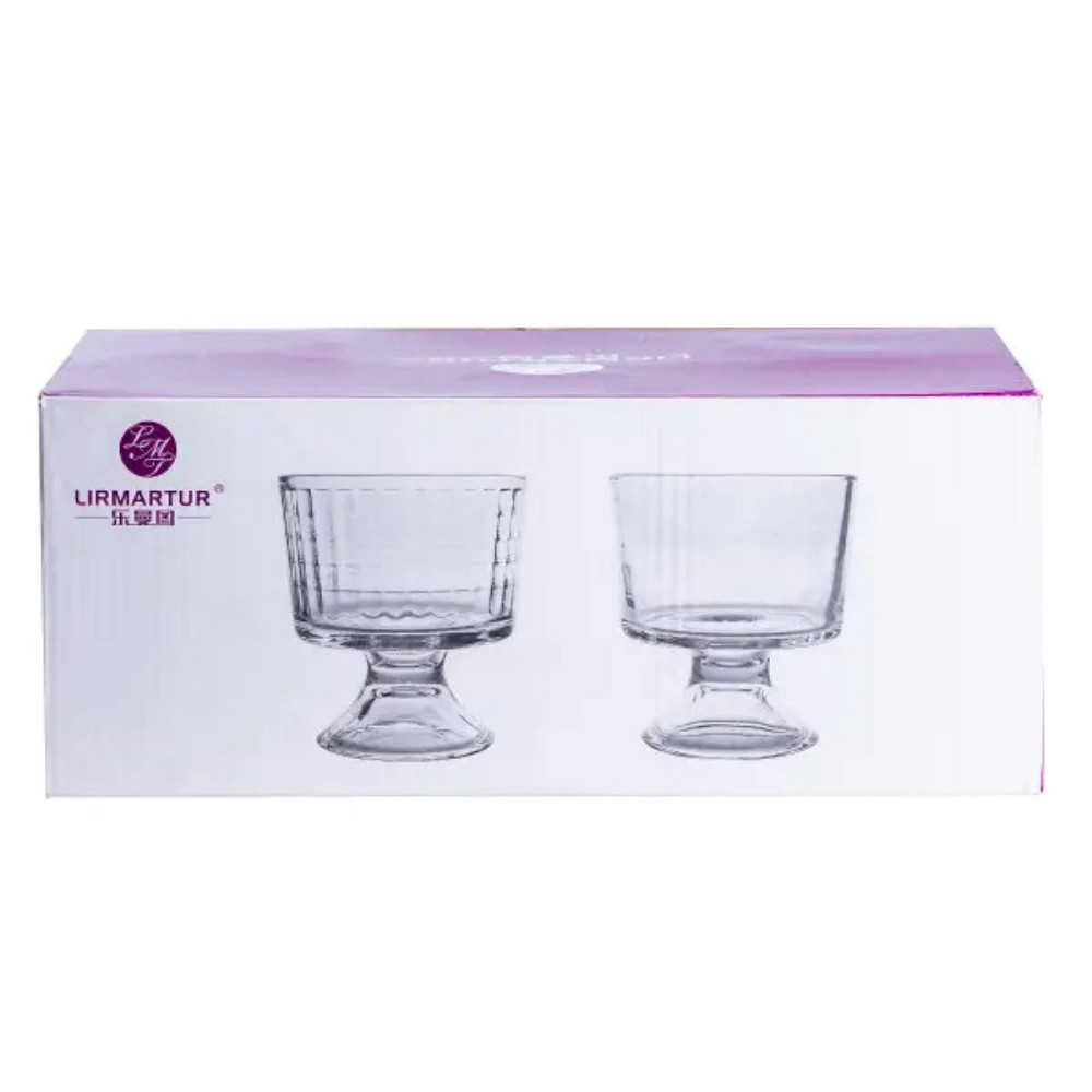 TS Kitchen Набір креманок із товстого скла 6 штук по 310 мл прозорий Київ - фото 4