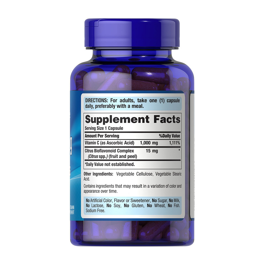 Вітаміни з біофлавоноїдами Puritan's Pride Vitamin C-1000 mg with Bioflavonoids - 100 caps Луцьк - фото 2