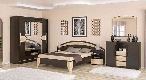 Кровать ортопед (без ламелей)  Аляска Дуб самоа / Капучино Львов