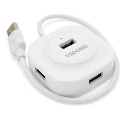 Концентратор VEGGIEG USB 3.0 to 4xUSB 0.3m white (V-U2407) Винница