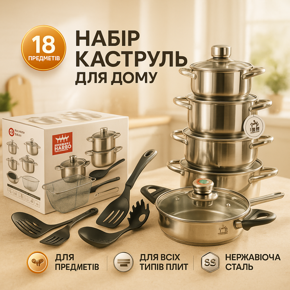 Кастрюли с крышками, Набор качественных каструль, Набор кастрюль высшего качества WD-73 Львов - изображение 10