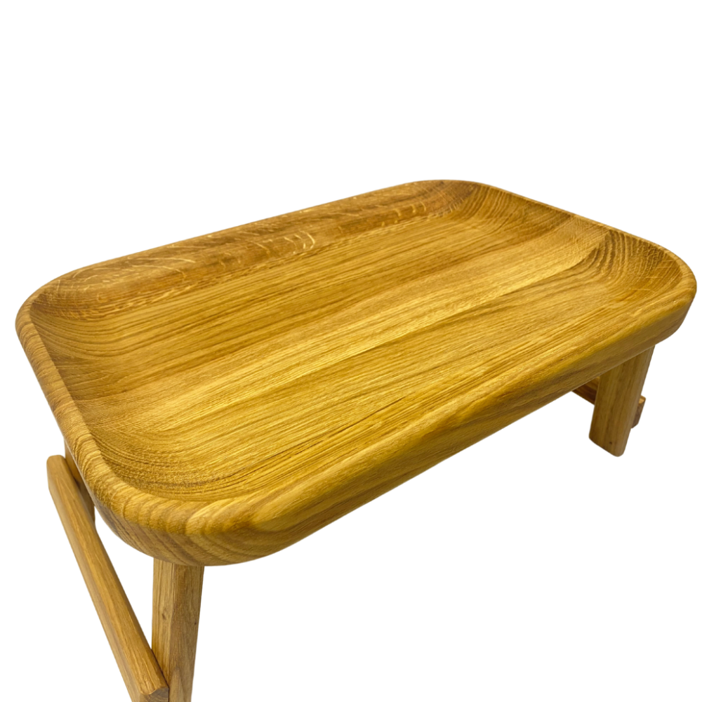 Стол-поднос для завтрака в кровать деревянный,универсальный, дубовый, прямоугольный 37х25 см Каменец-Подольский - изображение 4