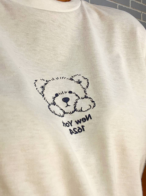 Футболка жіноча Pepper&mint AF24-23 принт ведмедик попереду біла, білий, L Київ - фото 10