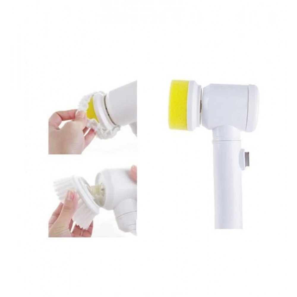 Електрична щітка 5в1 для прибирання та миття посуду з 3 насадками Magic Brush на батарейках Одеса - фото 2