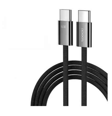 Кабель для швидкого заряджання та передачі даних Toocki 60W USB Type-C to USB Type-C 1 м Чорний Коломыя