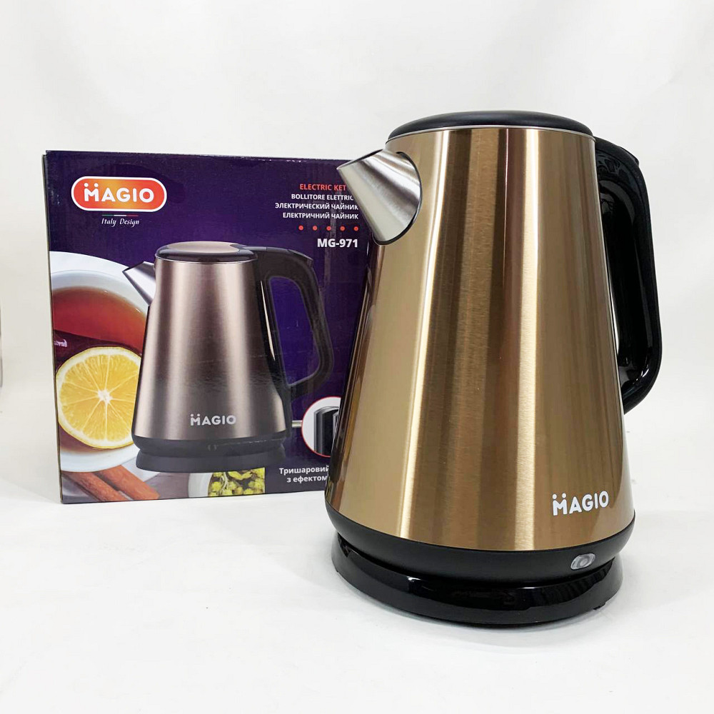 Тихий побутовий чайник MG-971, Потужний електрочайник електричний, Ергономічний електричний чайник XR-46 Івано-Франківськ - фото 10