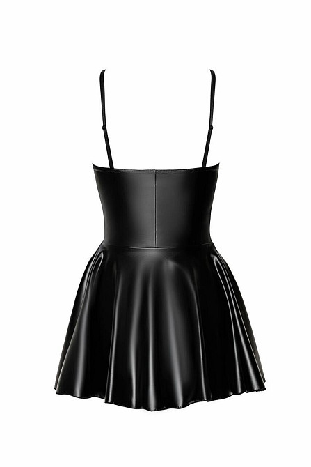 Сукня Noir Handmade F308 Dreamer, XL, міні, під латекс, відкриті плечі, спідниця кльош, блискавка спереду Sex Aura Київ - фото 6