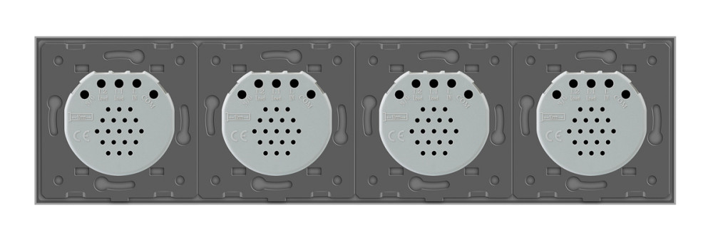 LIVOLO Розумний сенсорний прохідний/перехресний вимикач 4 сенсора (1-1-1-1) Livolo сірий скло ( Коломия - фото 7