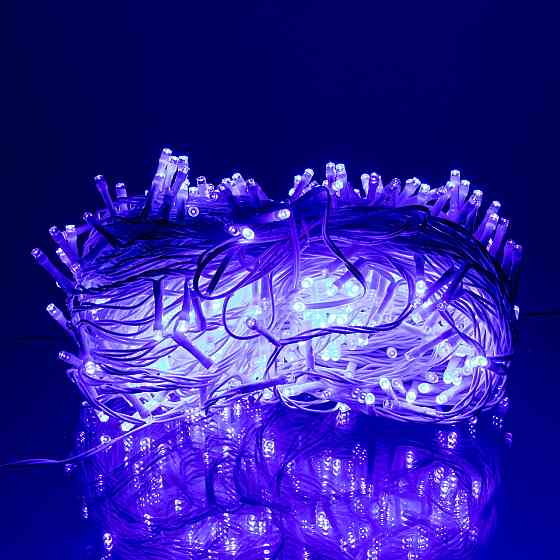 Гірлянда Різдвяна фея вулична 50 м 500 LED білий провід Синій CF500L50MWBL Київ