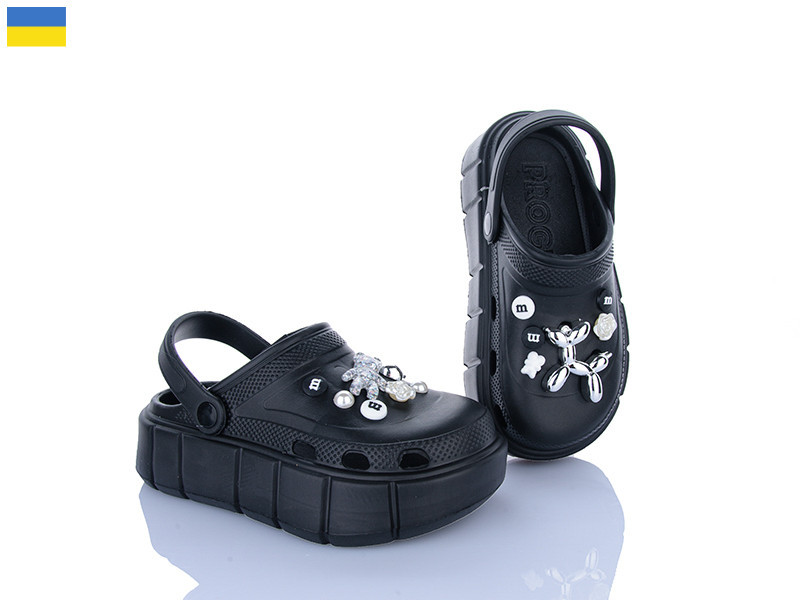 Крокси чорні жіночі з прикрасою на високій підошві для жінок дівчат платформа 38/39 р Одеса - фото 20