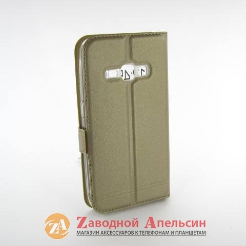 Чехол книжка Samsung J1 J120 2016 Smart Case gold Одесса - изображение 5
