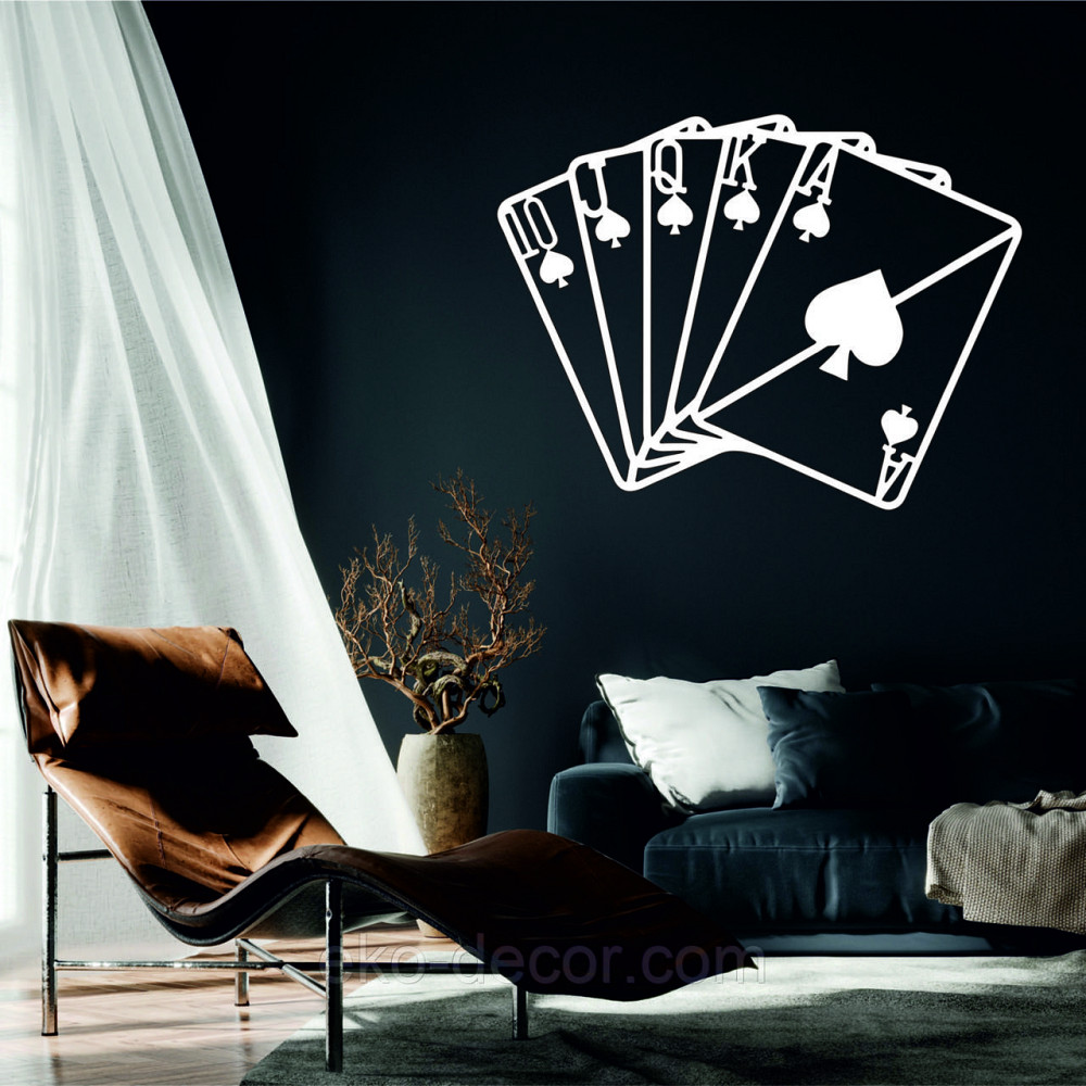 Декоративное настенное Панно «Карты» Декор на стену 83*90 см, Белый Киев - изображение 1