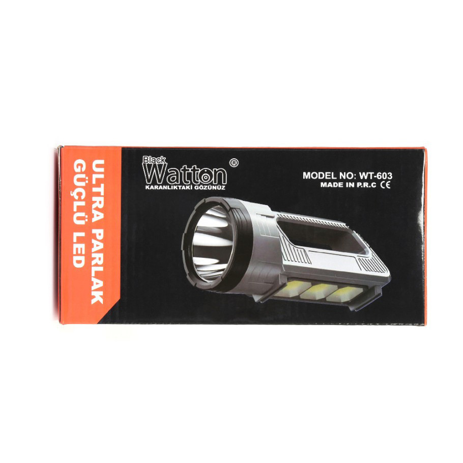 Акумуляторний світлодіодний ліхтар-прожектор WATTON WT-603 ліхтарик з USB кабелем та функцією PowerBank Кам'янець-Подільський - фото 7